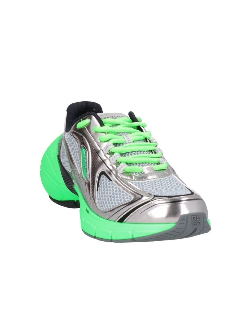 Givenchy Silver and Neon Green Athletic Sneaker Size 11